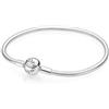 PANDORA Bracciale da donna in argento con chiusura a sfera 594595C00, 20cm, Argento sterling, Non pietra preziosa