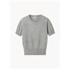 LILYSILK Maglione da donna a maniche corte in cashmere Juana - Grigio