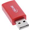 Inline 31653 - Adattatore per blocco dati USB a presa USB-A, ricarica sicura senza trasferimento dati, ideale per viaggiare, 5 V 1,5 A, 31653