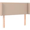 vidaXL Testiera con orecchie cappuccino-marrone 93x16x78/88 cm in Pelle finta