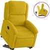 vidaXL Poltrona relax con supporto in piedi in velluto giallo