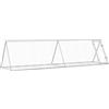 vidaXL Conigliera Silver 400x105x91 cm Acciaio zincato