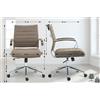 CLP Sedia da ufficio CLP Oakland, regolabile in altezza e girevole, color taupe, rivestimento in tessuto