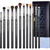 Jessup Pro Eyeshadow Brushes - Set di pennelli per il trucco occhi T339, 12 pezzi