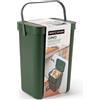 Perfetto 29125 bidone per la spazzatura 5 L Rettangolare Nero, Verde