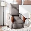 vidaXL Poltrona relax con supporto in piedi Tessuto taupe