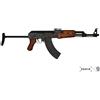 DENIX RIPRODUZIONE FUCILE AK47 CON CALCIO PIEGHEVOLE