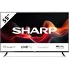 Sharp 55GL4060E - Google TV™ 4K Frameless LED ad alta definizione con eccezionali funzionalità multimediali.