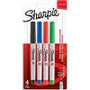 Sharpie Pennarelli indelebili | punta ultra fine | colori classici assortiti | confezione da 4