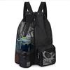 CaFfen Borsa Da Basket Basketball Borsa da palestra leggera in rete traspirante, borsa basket for sport all'aria aperta, zaini con coulisse for riporre oggetti spiaggia tasche bagnate(Pink)