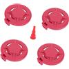 Almencla 4 Pezzi Cappuccio Protettivo Bomboletta Nylon Resistente Accessorio con Ugello Gonfiatore Design Piatto Adatto per Escursioni Campeggio Viaggi, Multicolore