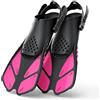 XIUsheUA Pinne Nuoto Pinne da Snorkeling con Fibbie Regolabili, Pinne Nuoto Corte in Silicone, Scarpe Sub Tacco Aperto, Taglia Viaggio, for Adulti, Uomini e Donne per Nuoto e Immersione(Purple,L/XL)