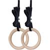 LIZHAYG Anelli Calisthenics Anelli for ginnastica in legno Fitness da 28/32MM Attrezzatura for palestra di casa Fitness Attrezzatura for ginnastica for allenamento della forza(28MM Single ring)