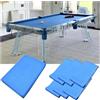 HynJGih Tovaglia da Biliardo da 9 Piedi, Include 6 Strisce pretagliate, Set di Ricambio for Uso Domestico/Club/Bar(Light Blue)