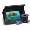 RSGXLFQZVAK Macchina fotografica subacquea, Video portatile Fish Finder LCD 5.0/4.3 pollici Display Subacqueo 220° Fotocamera da pesca Impermeabile IPS 1080P 9 ore Endurance Night Vision(20m line 5.0 inch HD)