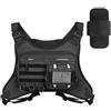 Generico Borsa Pettorale Uomo - Gilet Utility Regolabile | Tasca Pettorale | per Pendolari Arrampicata Ciclismo Pesca Campeggio Palestra Trekking Outdoor