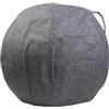 Gettimore Copertura in feltro per palline da yoga da 55 cm, 65 cm, 75 cm, custodia protettiva resistente all'usura con design pieghevole, grigio