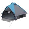 Générique Teepee Tenda per 4 persone, blu e grigio, 388 x 320 x 169 cm, Tipi moderna in poliestere 185T con ventilazione e gancio luminoso, ideale per campeggio, giardino e terrazza