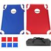 Generic Cornhole - Set di pieghevoli da 22,8 x 20 pollici con 6 sacchetti per fagioli, set Cornhole + per esterni, campeggio, patio, giardino e