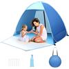 HAOYAO Tenda da Spiaggia Pop-up Portatile UV 50+ per 1-2 Persone, Tenda Mare Spiaggia Portatile Leggera e Compatta per Mare, Giardino, Viaggi Blu