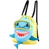 Generic Borsa da nuoto, design squalo, zaino impermeabile con scomparti per scarpe, zaino da nuoto separato per asciutto e bagnato, per bambini 3 anni in su, per campeggio, escursionismo, shopping, danza