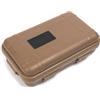 Wodsty Piccola scatola di plastica ermetica, 135 x 80 x 40 mm, impermeabile, antiurto, per esterni, viaggi, campeggio, barca, pesca, sport acquatici, nero/arancione/beige