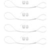 TOYANDONA 4 Pezzi Corda in Filo D'acciaio per Rete da Basket, Resistente e Versatile, per Installazione Rapida su Canestri e Tabelloni da Pallacanestro