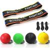 Jomdjmskes 4 PCS Reflex Ball, Palla Boxe Riflessa Set, Pugilato Reaction Ball con Fascia, Allenamento Boxe Ball, Pallina con Elastico Regolabile, Training Riflessi Pugilato, Palla per velocità Pugno