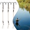 Wodsty Confezione da 3 ami da pesca, 3,5/5,5 cm, per luccio in acciaio inox