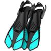 XIUsheUA Pinne Nuoto Pinne da Snorkeling con Fibbie Regolabili, Pinne Nuoto Corte in Silicone, Scarpe Sub Tacco Aperto, Taglia Viaggio, for Adulti, Uomini e Donne per Nuoto e Immersione(Black,S/M)