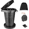 HOVIBU XXL WC Portatile Adulti, Gabinetto da Campeggio, WC Chimico, Toilette da Campeggio Pieghevole, Altezza Regolabile Telescopico, per Campeggio All'aperto, Barbecue, Viaggi, Pesca