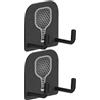 Générique Rack Di Supporto Pallet Da Pickleball - Portapagaia Da Pickleball | 2 Pezzi Paddle Mount Hanger | Racket A Ganci Utility Senza Rete | Ganci Utility Di Stoccaggio Attrezzature Sport