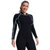 Lemorecn Muta da donna in neoprene, 2 mm, super elasticizzata | Parte superiore in neoprene con cerniera frontale, calda, protezione UV, per immersioni, nuoto, surf, kayak