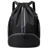 CaFfen Borsa Da Basket Basketball Borsa da basket con coulisse e scomparto for scarpe, borsa sportiva for esterni, separazione tra asciutto bagnato, zaino escursionismo arrampicata for uomo donna(Noir)