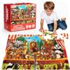 BenBen Grande puzzle da pavimento a partire dai 3 4 anni, puzzle XXL per bambini, 48 pezzi, 90 x 60 cm, regalo per ragazzi e ragazze, concerti di animali