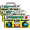 FASCHINFEVER Gonfiabile 80 90 Ghettoblaster ca. 45 x 42 cm Radio Walkman Hip Hop - Carnevale e Festa - Accessori Festa - Costume di cattivo gusto Assi Retro (Confezione da 3)