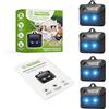 ISOTRONIC Repellente Solare Animali Selvatici LED Blu (4 Pezzi), Dissuasore per Procioni Cervi Volpi Cinghiali, Raggio d'azione 40m², Deterrente Efficace Esterno e Giardino Senza Veleni