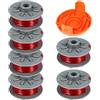 CDIYTOOL 5364 Bobina di ricambio per decespugliatore, compatibile con Gardena Turbo Trimmer SmallCut articolo 2401, bobina da 1,6 mm per tagliaerba Gardena 5364, con copertura 5328-20 (6 bobine + 1