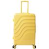 Totto - Valigia Rigida Media, Modello Bazy+, 43,5 x 69 x 26 cm, Capacità 64 L, Espandibile, Resistenza agli Urti, Ruote 360º, Maniglia Telescopica, Cinghie Interne, Lucchetto TSA, Colore Super Limone