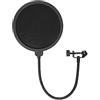 Musiin Microphone windscreen Pop Filter Compatible with Shure TONOR Razer Seiren X, Mini, V2 Pro, Elite, Emote Proscreen Microphone Filter Shield with Metal Stabilizing Arm, Antipop Mask with C-Clamp