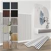HEXIM Pannelli Acustici 138,5x60cm - Parete a Lamelle Flessibile Legno MDF Pannelli Murali Rivestimento a Lamelle Rivestimento Murale (1 pannello / 0,83 m² White - APH11)