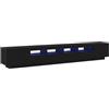 vidaXL Set mobile TV 3 pz Nero Legno ingegnerizzato