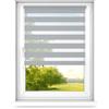 Time4Blinds Tenda Doppia Giorno e Notte Mini, Tenda a Rullo per Finestra Giorno e Notte, Tenda a Rullo Senza Foratura, Tende a Rullo per Camera da Letto - 700x1200mm Grigio Lato Destro