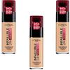 L'Oreal Paris L'Oréal Paris Infaillible 24H Fresh Wear Fondotinta Liquido Coprente Lunga Tenuta - 200 Sable Doré, Set di 3 (3 x 30 ml)