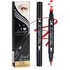 Yuccer Eyeliner, penna per eyeliner liquido, impermeabile, rosso, durevole, strumento cosmetico, regalo per donne (cuore)
