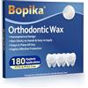 Bopika Cera ortodontica per parentesi graffe - 180 cerotti confezionati singolarmente, cera dentale per comfort e protezione