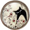 So Sweet Anello cabochonil gatto del paese - Regalo di Natale per idea regalo moglie - San Valentino- regalo di compleanno - argento antico (ref.32a).