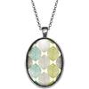 So Sweet Collana cabochon pioggia di foglie - Regalo di Natale per idea regalo moglie - San Valentino- regalo di compleanno - argento antico (ref.20a).