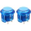 QUARKZMAN 2 Pulsanti A LED Per Arcade (24mm) - 5A 12/24V Pulsante Illuminato A LED Per Macchine Arcade/Fighting Stick/Controller Per Videogiochi, Blu