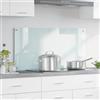 GeenYuu Pannello posteriore cucina latte in vetro temperato 100 x 50 cm resistente al calore e durevole, design moderno per cucina, facile da pulire, ideale per la casa e la cucina